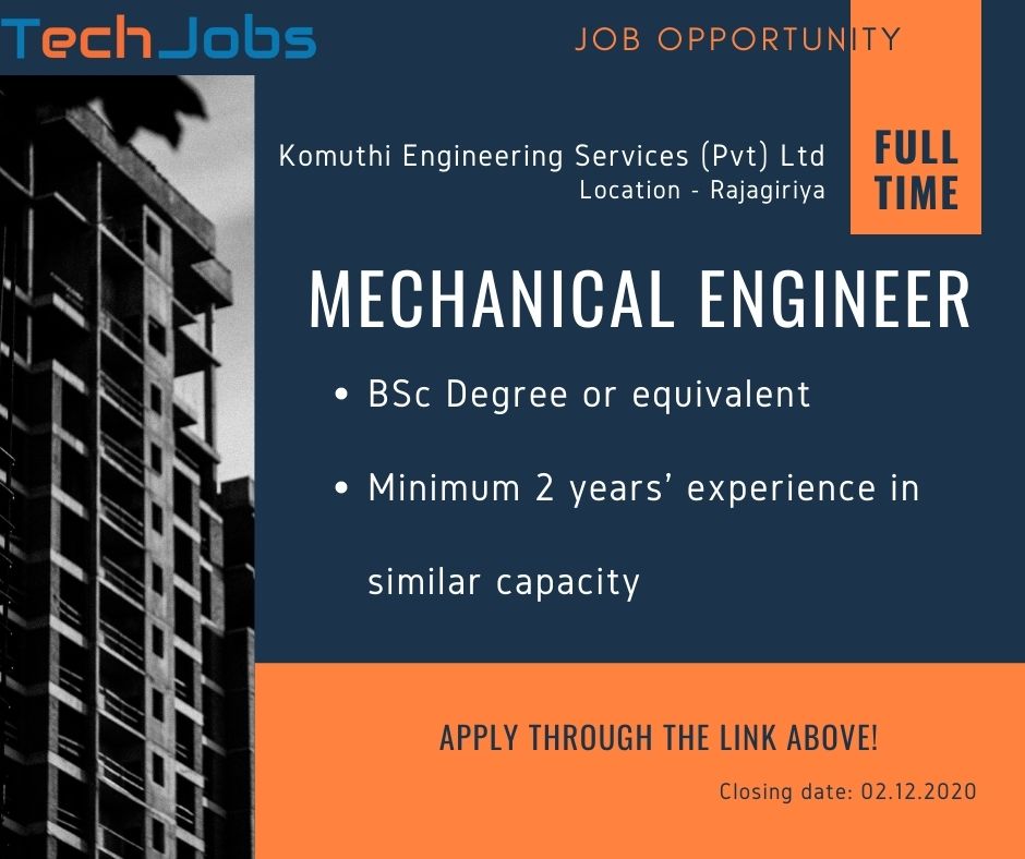 Komuthi Engineering Services Mechanical Engineer TechJobs